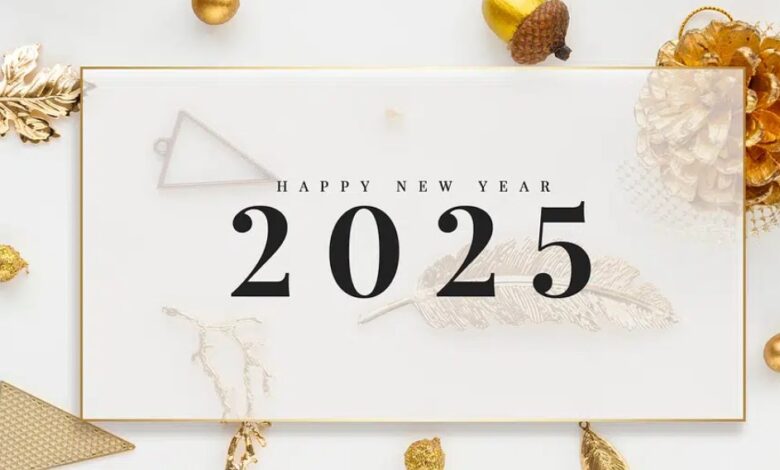 Happy new year wishes card free download 2025